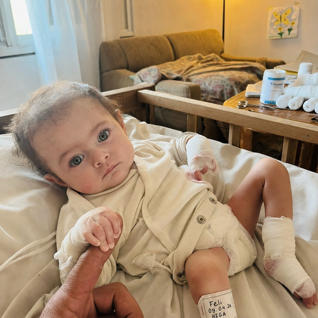 Felicitas, la bebé con piel de mariposa de Mar del Plata